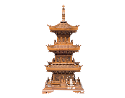 实木雕刻木制宝塔